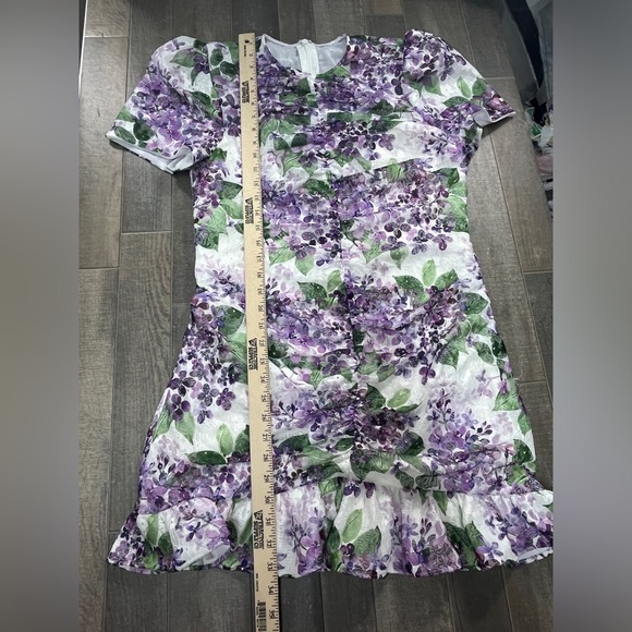 Dress the Population Purple CHANDLER SHORT-SLEEVE LACE MINI DRESS - Picture 8 of 9